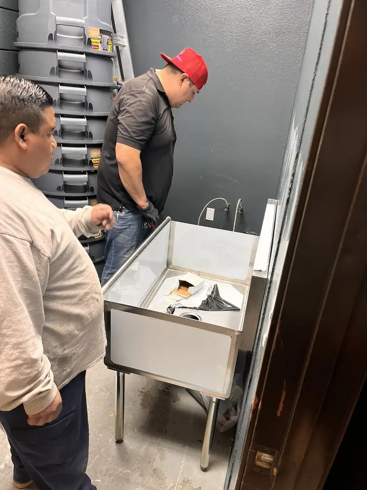 Commercial plumbing and sink installation in Leawood